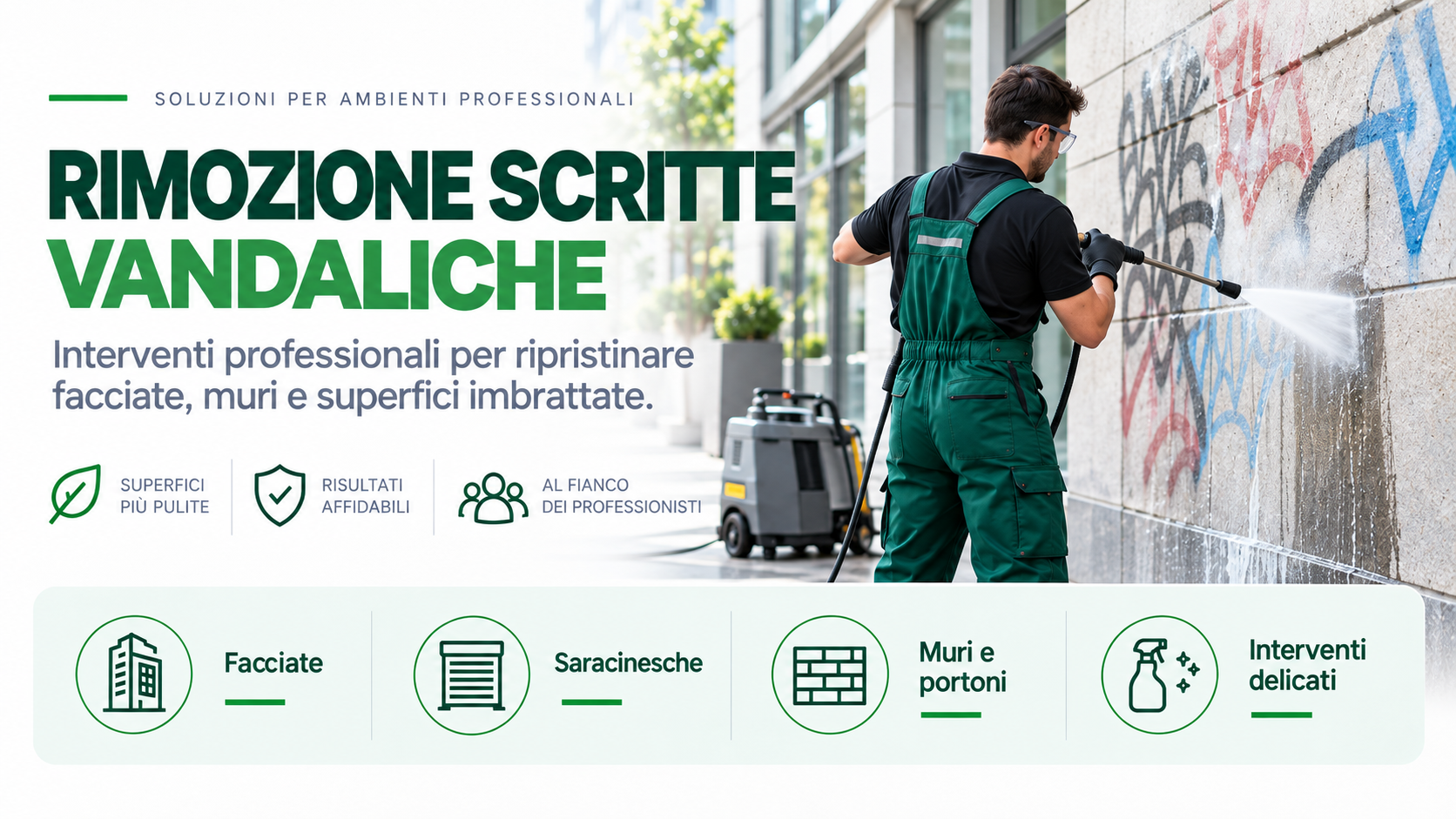 RIMOZIONE SCRITTE VANDALICHE