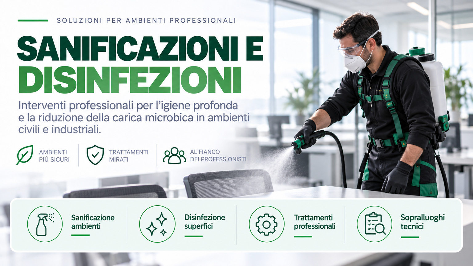 SANIFICAZIONI E DISINFEZIONI PROFESSIONALI